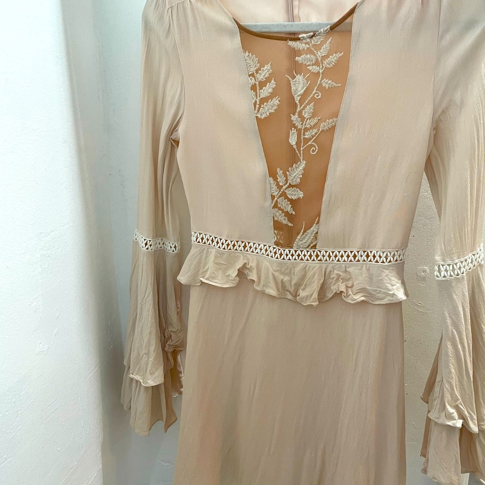 For Love & Lemons / Emilia Mesh Flare Mini Dress - Picture 11 of 14